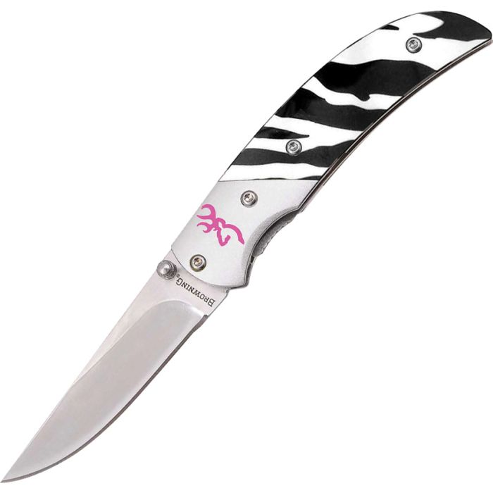 Browning Zebra Print Safari Prism Pocket Folding Knife