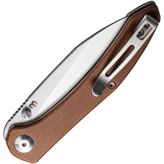Civivi Hadros Folding Knife 3.35" Brown Micarta Handle