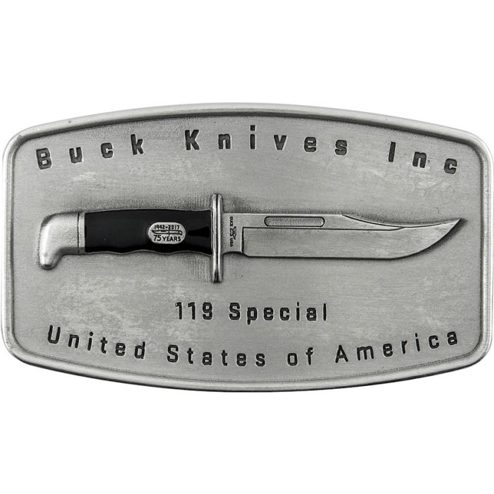 Buck 75th Anniversary Collectors Limited Edition 119 Special Belt Buckle USA