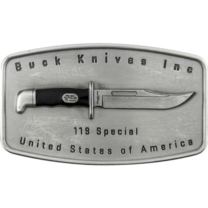 Buck 75th Anniversary Collectors Limited Edition 119 Special Belt Buckle USA