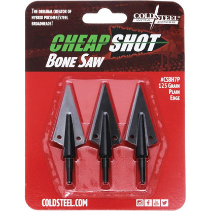 Cold Steel Cheapshot Bonesaw Broadheads Plain Edge 125 Grain.