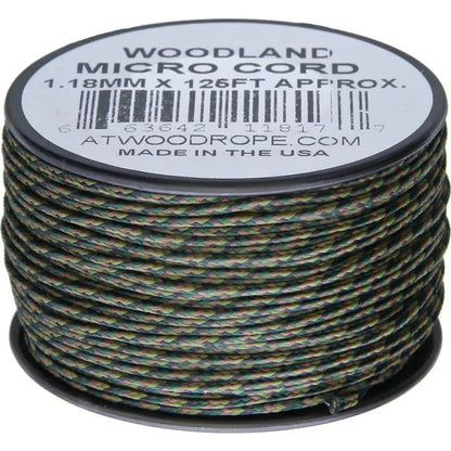 Atwood Rope Micro Cord Paracord 1.18mm (3/64") X 125ft Spool USA Made